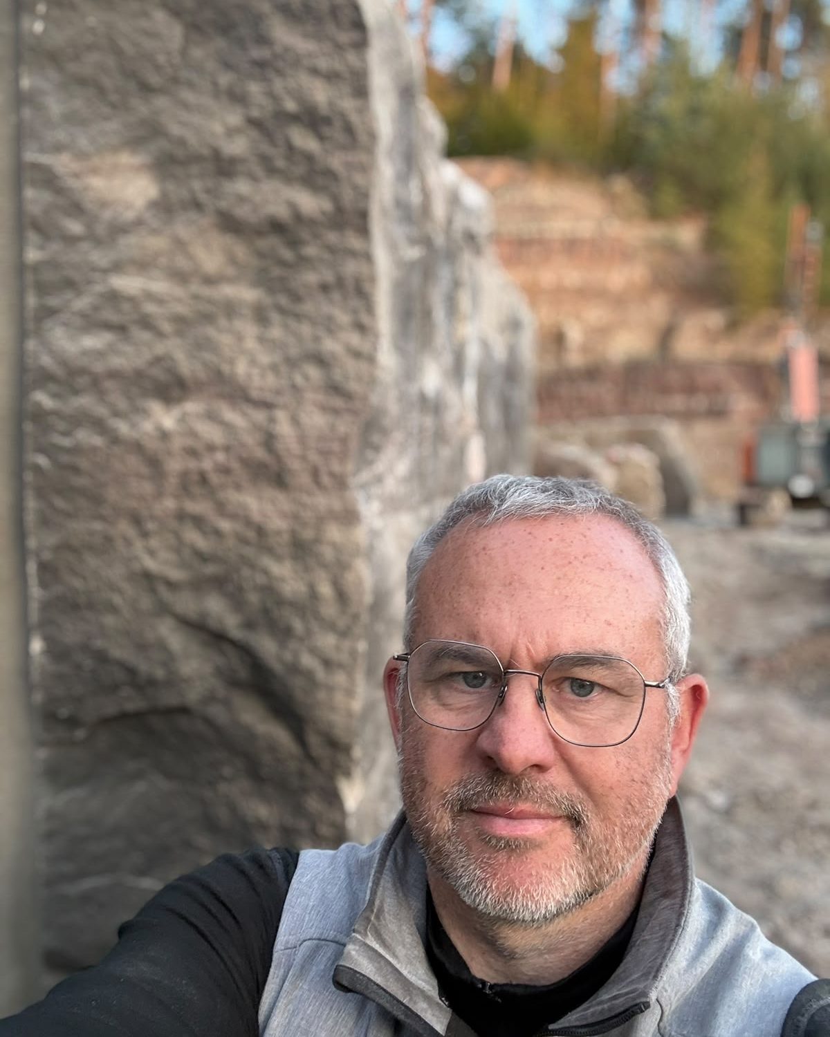 Martin Graser im Steinbruch